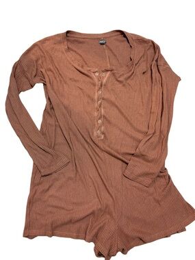 Aerie Henley Pajama Romper